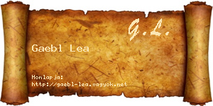 Gaebl Lea névjegykártya