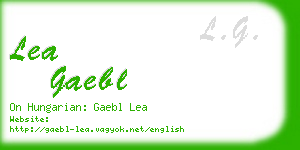 lea gaebl business card